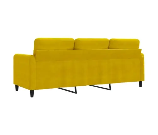 Trivietė Sofa, Geltonos Spalvos, 180cm Aksomas