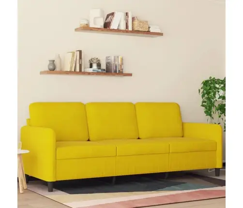 Trivietė Sofa, Geltonos Spalvos, 180cm Aksomas