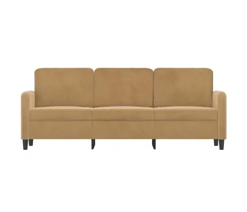 Trivietė Sofa, Rudos Spalvos, 180cm Aksomas