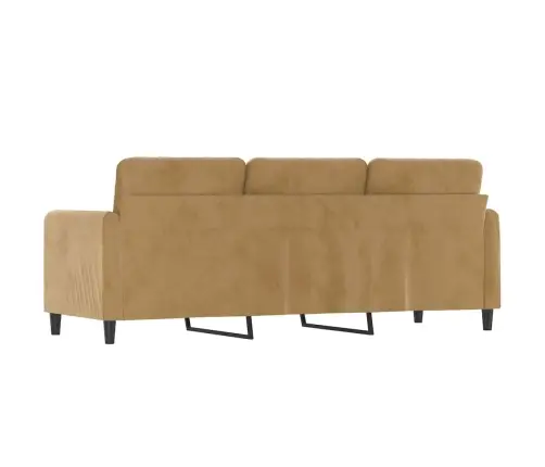 Trivietė Sofa, Rudos Spalvos, 180cm Aksomas