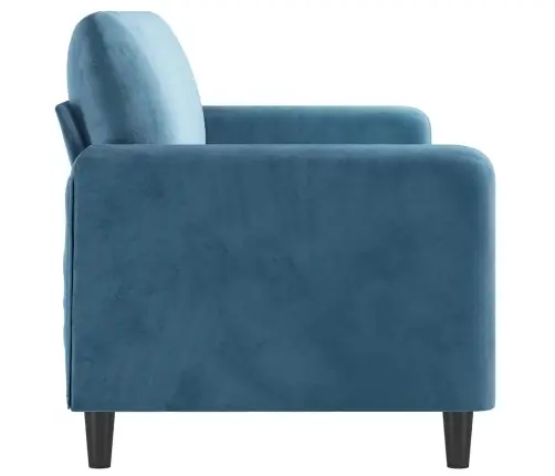 Trivietė Sofa, Mėlynos Spalvos, 180cm Aksomas