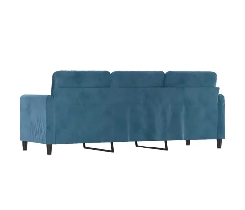 Trivietė Sofa, Mėlynos Spalvos, 180cm Aksomas