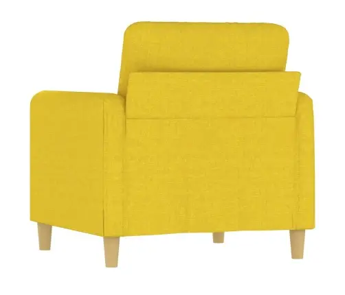 Atpūtas Krēsls, 60 Cm, Gaiši Dzeltens Audums Vidaxl