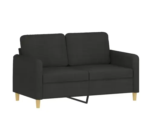 Dvivietė Sofa, Juodos Spalvos, 120cm Audinys