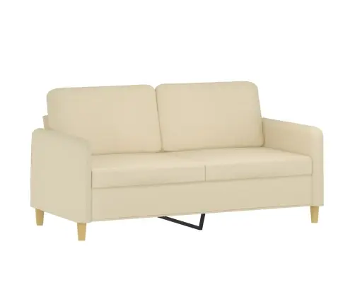 Divvietīgs Dīvāns, Krēmkrāsas Audums, 140 Cm Vidaxl