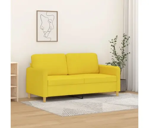 2-Kohaline Diivan, Helekollane , 140 cm Kangas