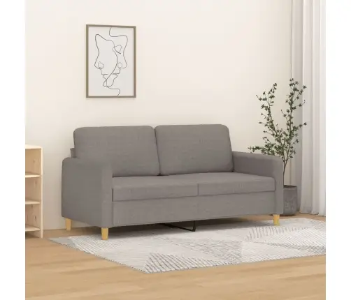 Divvietīgs Dīvāns, Pelēkbrūns Audums, 140 Cm Vidaxl