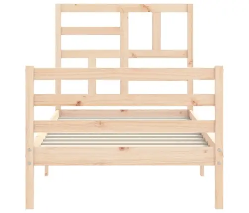 Lovos Rėmas Su Galvūgaliu, Medienos Masyvas, Mažas Vienvietis