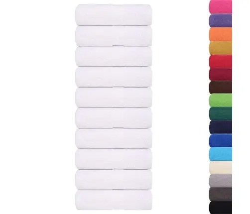 Viesu Dvieļi 50 Gab Balti 30X50 Cm 360 Gsm 100% Kokvilna Vidaxl