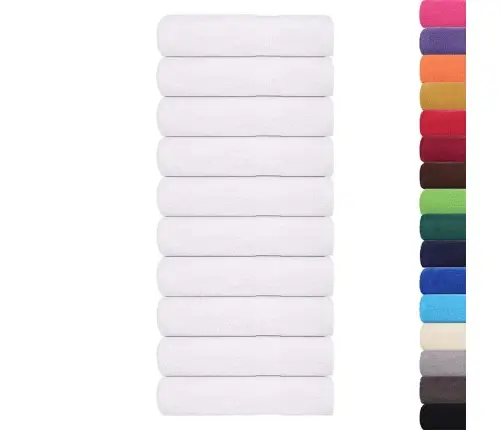 Roku Dvieļi, 50 Gab., Balti, 50X100 Cm, 360 Gsm, 100% Kokvilna Vidaxl Roku Dvieļi, 50 Gab., Balti, 50X100 Cm, 360 Gsm, 100% Kokvilna Vidaxl