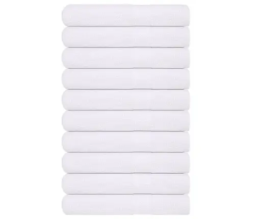 Dvieļi, 10 Gab., Balti, 100X200 Cm, 360 Gsm, 100% Kokvilna Vidaxl