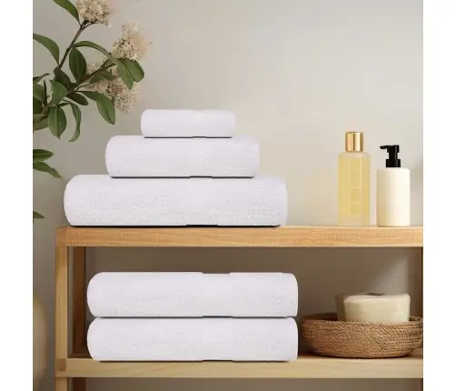 Dvieļi, 10 Gab., Balti, 100X200 Cm, 360 Gsm, 100% Kokvilna Vidaxl