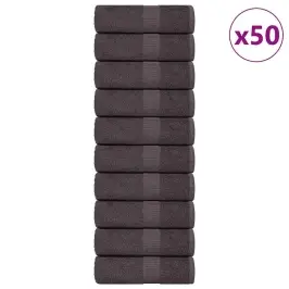 Veļas Lupatas 50 Gab Antracīts 15X21 Cm 360 Gsm 100% Kokvilna Vidaxl