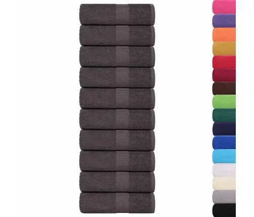 Veļas Lupatas 50 Gab Antracīts 15X21 Cm 360 Gsm 100% Kokvilna Vidaxl