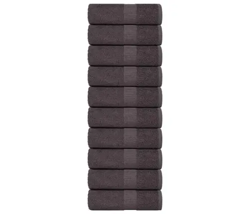 Dvieļi, 10 Gab., Frogn, Antracīta Krāsā, 30X30 Cm, 100% Kokvilna Vidaxl