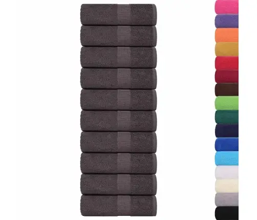 Dvieļi, 10 Gab., Frogn, Antracīta Krāsā, 30X30 Cm, 100% Kokvilna Vidaxl