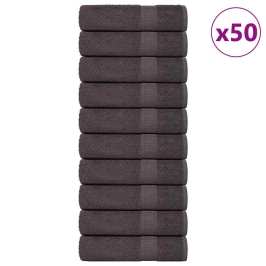 Roku Dvieļi 50 Gab. Antracīts 50X100 Cm 360 Gsm 100% Kokvilna Vidaxl