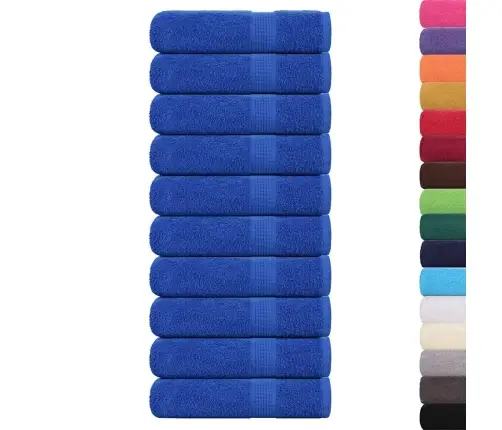 Roku Dvieļi, 10 Gab., Zili, 50X100 Cm, 360 Gsm, 100% Kokvilna Vidaxl Roku Dvieļi, 10 Gab., Zili, 50X100 Cm, 360 Gsm, 100% Kokvilna Vidaxl