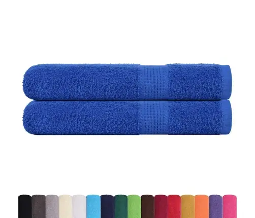 Pirts Dvieļi, 2 Gab., Zili, 80X200 Cm, 360 Gsm, 100% Kokvilna Vidaxl