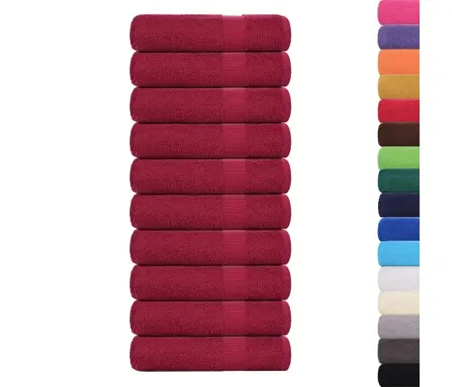 Rankšluosčiai Rankoms, 10Vnt., Raudoni, 50X100 cm Medvilnė