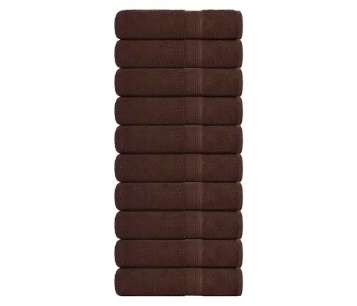 Roku Dvieļi, 10 Gab., Brūni, 50X100 Cm, 360 Gsm, 100% Kokvilna Vidaxl