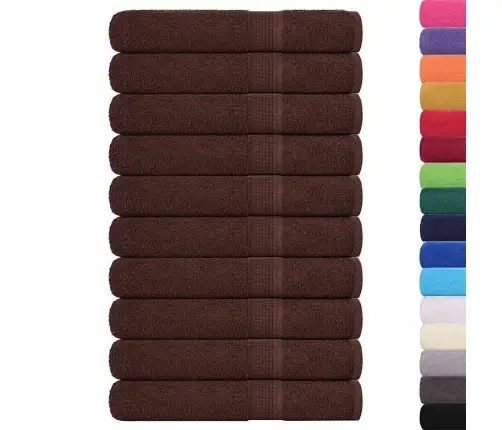 Saunos Rankšluosčiai, 10Vnt., Rudi, 80X200 cm Medvilnė