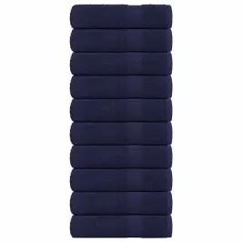 Roku Dvieļi 10 Gab. Tumši Zili 50X100 Cm 360 Gsm 100% Kokvilna Vidaxl