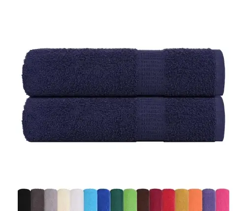 Vannas Dvieļi 2 Gab. Tumši Zili 100X150Cm 360 Gsm 100% Kokvilna Vidaxl