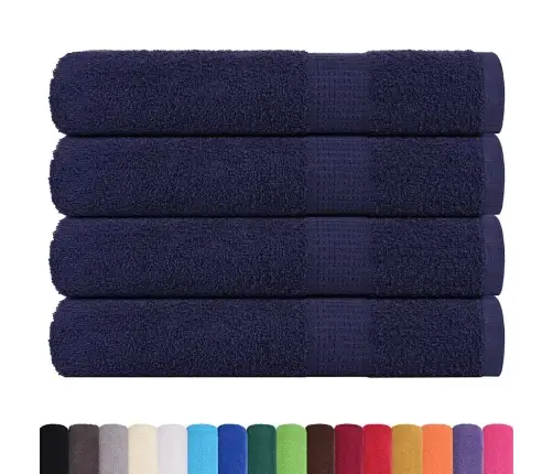 Saunarätikud 4 Tk, Tumesinine, 80X200 cm 360 Gsm, 100% Puuvill
