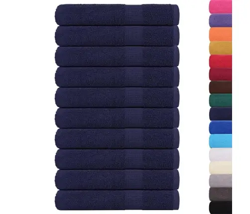 Pirts Dvieļi 10 Gab. Tumši Zili 80X200 Cm 360 Gsm 100% Kokvilna Vidaxl Pirts Dvieļi 10 Gab. Tumši Zili 80X200 Cm 360 Gsm 100% Kokvilna Vidaxl