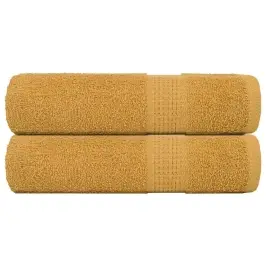 Vannas Dvieļi 2 Gab. Zelts 100X150 Cm 360 Gsm 100% Kokvilna Vidaxl
