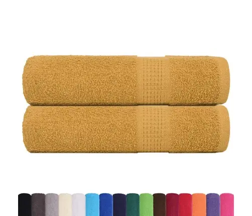 Vannas Dvieļi 2 Gab. Zelts 100X150 Cm 360 Gsm 100% Kokvilna Vidaxl Vannas Dvieļi 2 Gab. Zelts 100X150 Cm 360 Gsm 100% Kokvilna Vidaxl