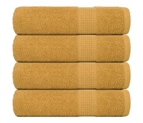 Vannas Dvieļi 4 Gab. Zelts 100X150 Cm 360 Gsm 100% Kokvilna Vidaxl