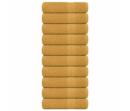 Vannitoarätikud 10 Tk, Frogn, Kuldne, 100X150 cm 100% Puuvill