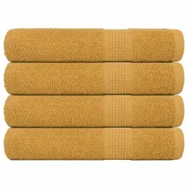 Pirts Dvieļi 4 Gab. Zelts 80X200 Cm 360 Gsm 100% Kokvilna Vidaxl