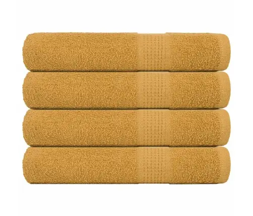 Pirts Dvieļi 4 Gab. Zelts 80X200 Cm 360 Gsm 100% Kokvilna Vidaxl