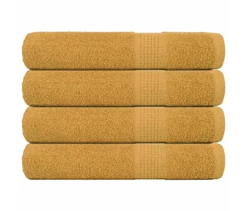 Dvieļi 4 Gab. Zelts 100X200 Cm 360 Gsm 100% Kokvilna Vidaxl Dvieļi 4 Gab. Zelts 100X200 Cm 360 Gsm 100% Kokvilna Vidaxl