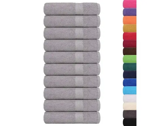Rankšluosčiai Rankoms, 10Vnt., Pilki, 50X100 cm Medvilnė Rankšluosčiai Rankoms, 10Vnt., Pilki, 50X100 cm Medvilnė