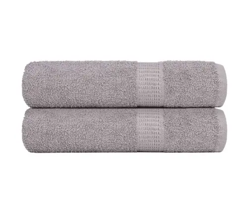 Vannas Dvieļi 2 Gab. Pelēks 100X150 Cm 360 Gsm 100% Kokvilna Vidaxl