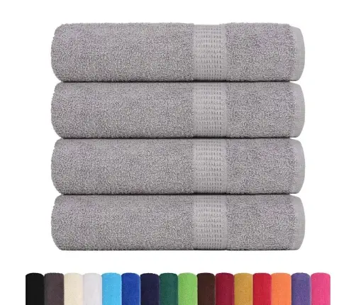 Rankšluosčiai, 4 Vnt., Frogn, Pilki, 100X150 cm 100% Medvilnė