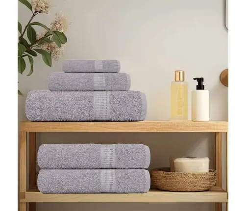 Vannas Dvieļi 10 Gab. Pelēks 100X150 Cm 360 Gsm 100% Kokvilna Vidaxl