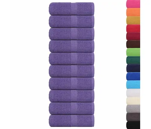 Dvieļi, 10 Gab., Frogn, Violeti, 30X30 Cm, 100% Kokvilna Vidaxl