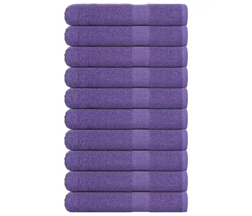 Pirts Dvieļi, 10 Gab., Violeti, 80X200Cm, 360Gsm, 100% Kokvilna Vidaxl