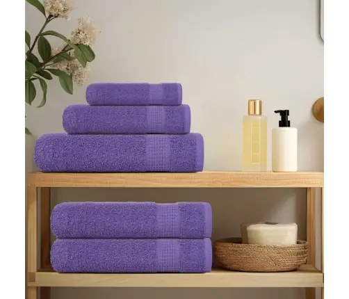 Pirts Dvieļi, 10 Gab., Violeti, 80X200Cm, 360Gsm, 100% Kokvilna Vidaxl