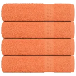 Vannas Dvieļi, 4 Gab., Oranži, 100X150Cm, 360Gsm, 100% Kokvilna Vidaxl Vannas Dvieļi, 4 Gab., Oranži, 100X150Cm, 360Gsm, 100% Kokvilna Vidaxl