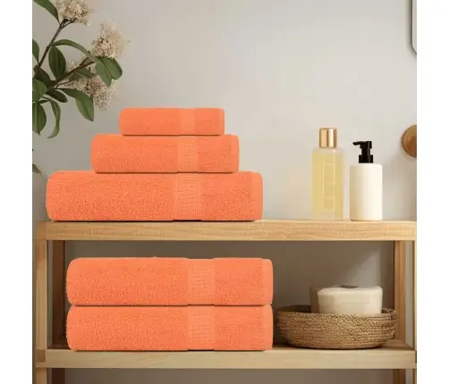 Pirts Dvieļi, 4 Gab., Oranži, 80X200 Cm, 360 Gsm, 100% Kokvilna Vidaxl