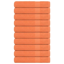 Rätikud 10 Tk, Oranž, 100X200 cm 360 Gsm, 100% Puuvill