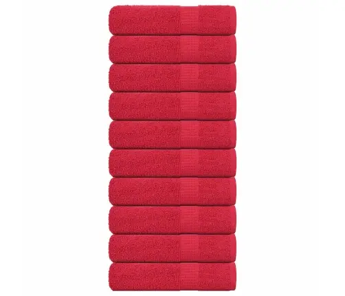 Dušas Dvieļi, 10 Gab., Sarkani, 70X140Cm, 360Gsm, 100% Kokvilna Vidaxl