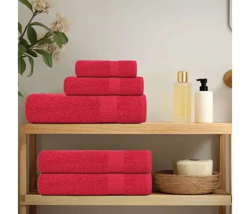 Pirts Dvieļi, 10 Gab., Sarkani, 80X200Cm, 360Gsm, 100% Kokvilna Vidaxl