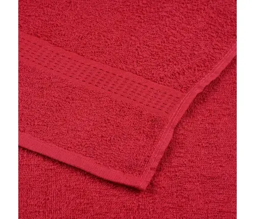 Pirts Dvieļi, 10 Gab., Sarkani, 80X200Cm, 360Gsm, 100% Kokvilna Vidaxl